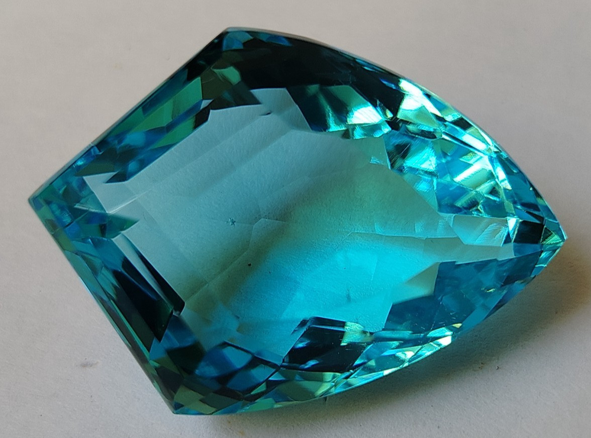AAA+++ 99.20 Ct. Large Swiss Blue Fancy Cut Stunning Loose Gemstone @Best Price