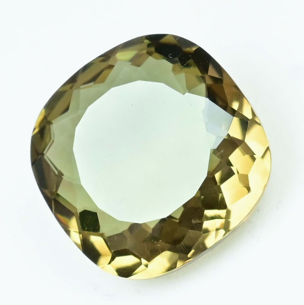 Natural Greenish Moldavite 26.75 Ct Cushion Certified Excellent Loose Gemstone