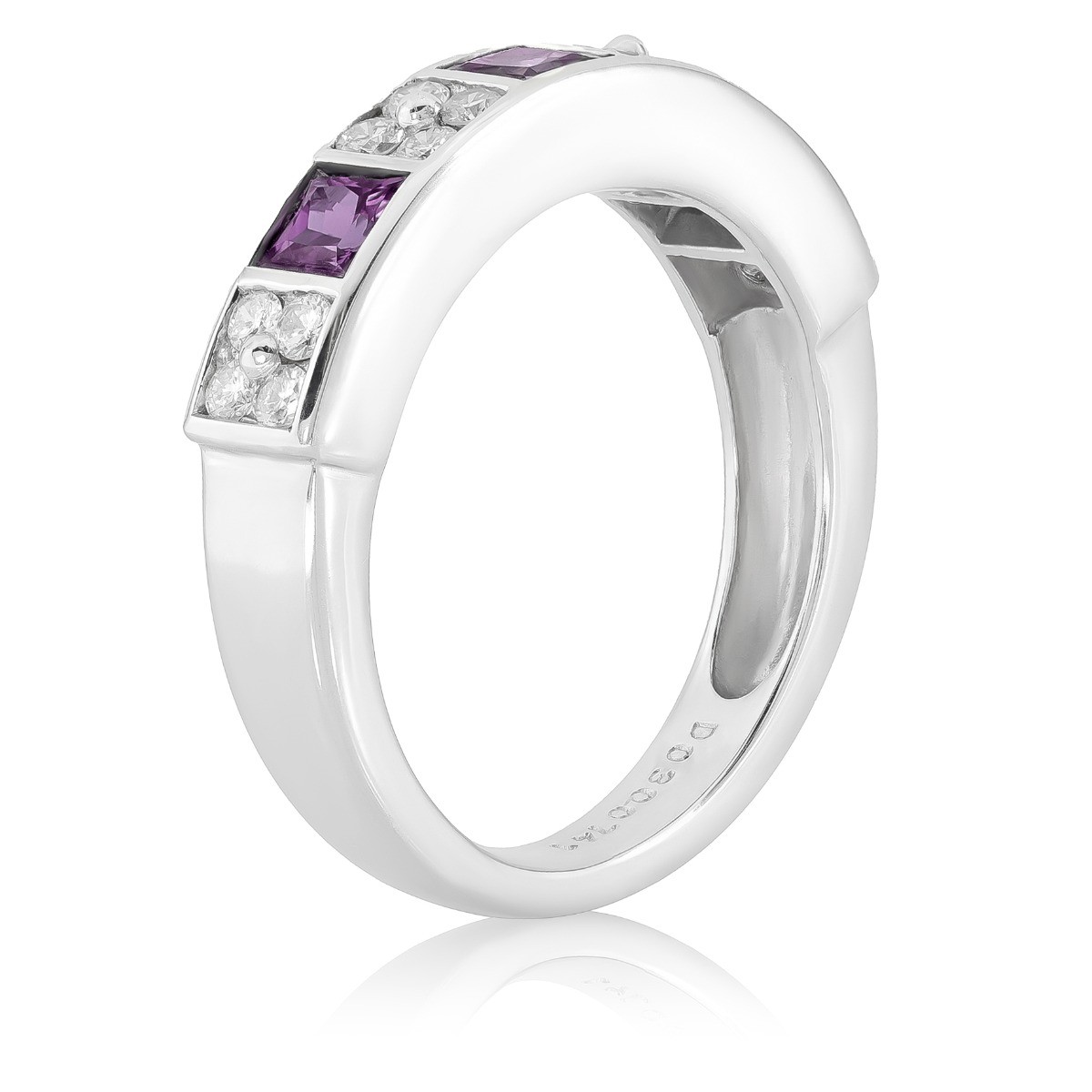 Untreated Alexandrite 0.74 cts in Platinum Ring w 0.30 cts Diamonds / GIA Report