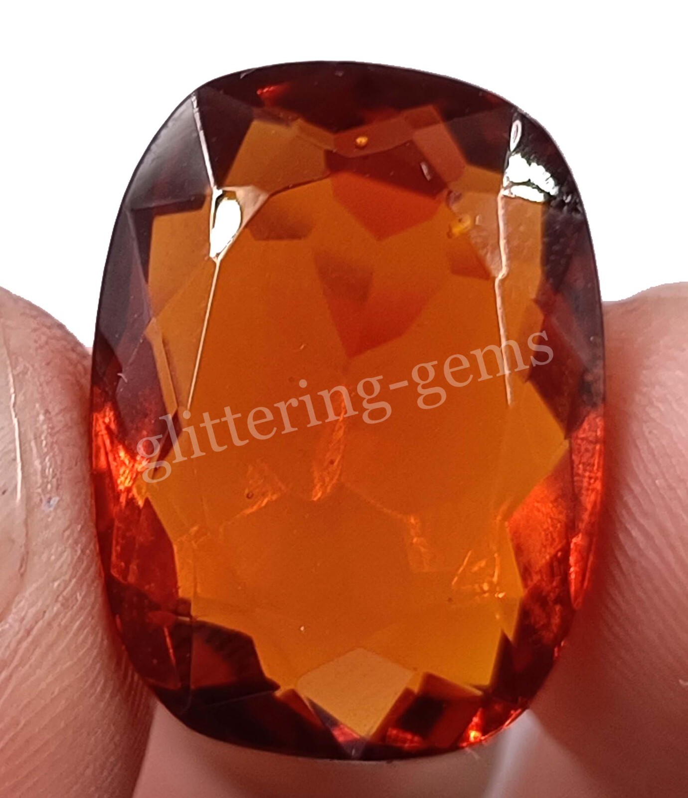 20.00 Ct Natural Padparadscha Sapphire Cushion Cut Certified Loose Gemstone M25