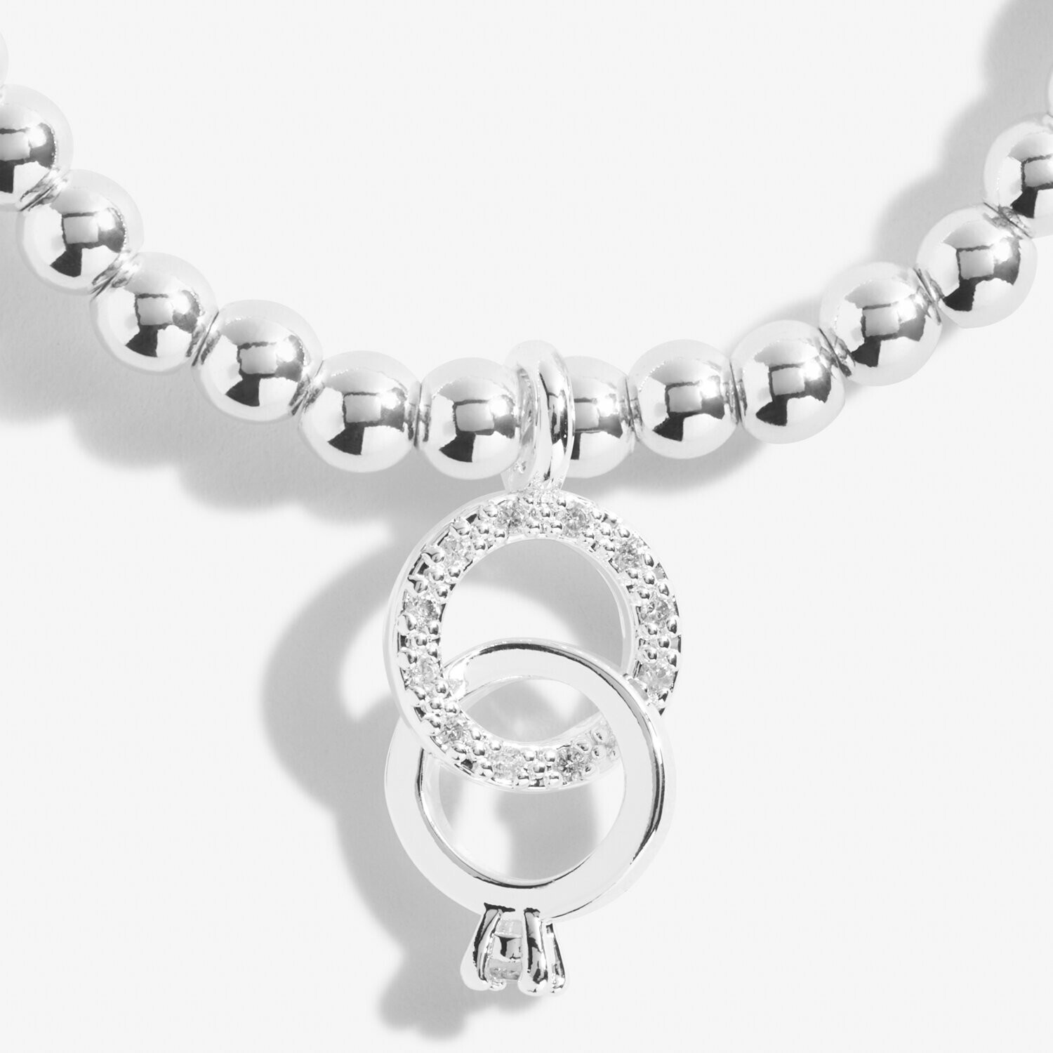 Joma Jewellery Silver Plated Beaded Bracelet A Little MISS TO MRS + Gift Bg 5236