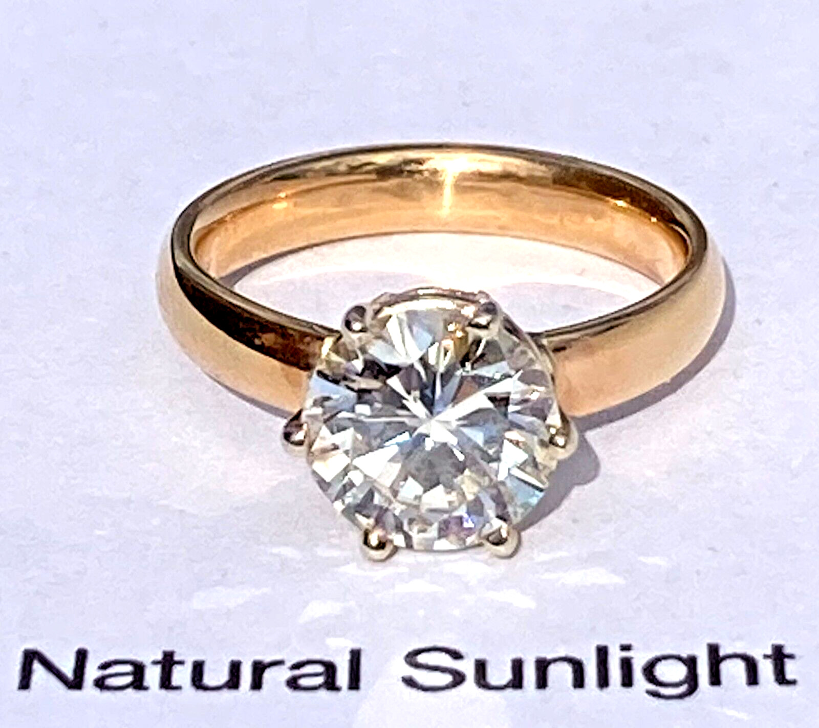 GIA Certified 2.96 Ct. Natural Diamond Vintage 6 prong Solitaire 14k Gold Ring