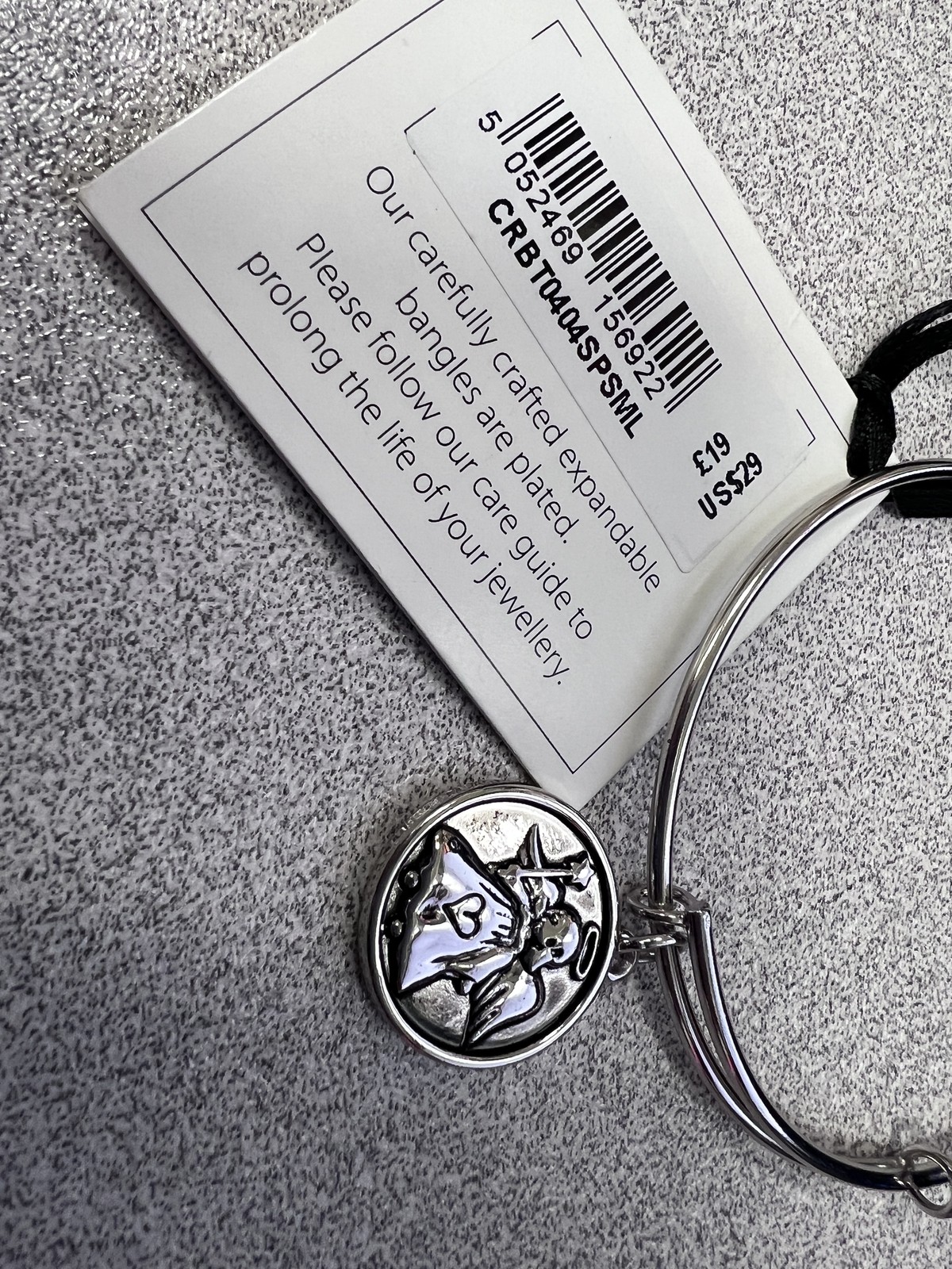Chrysalis Angel Expandable Bangle CRBT0404SPSML 2.25″ diameter