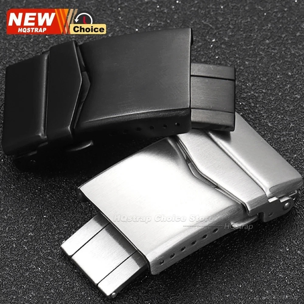 316L Solid Folding Watch Clasp18 20 22mm Stainless Steel Watch Band Buckle