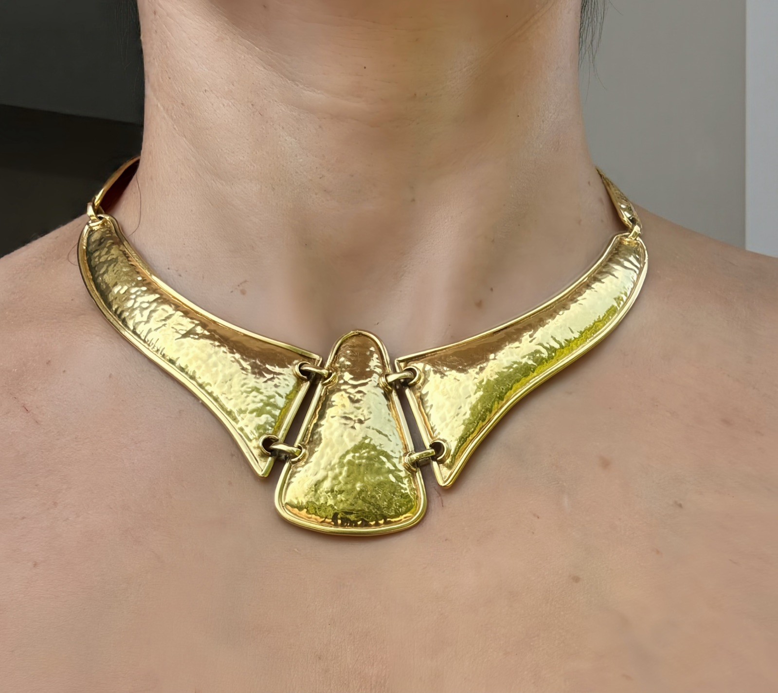 Heavy Solid 18k Gold 45 Grams Collar Necklace