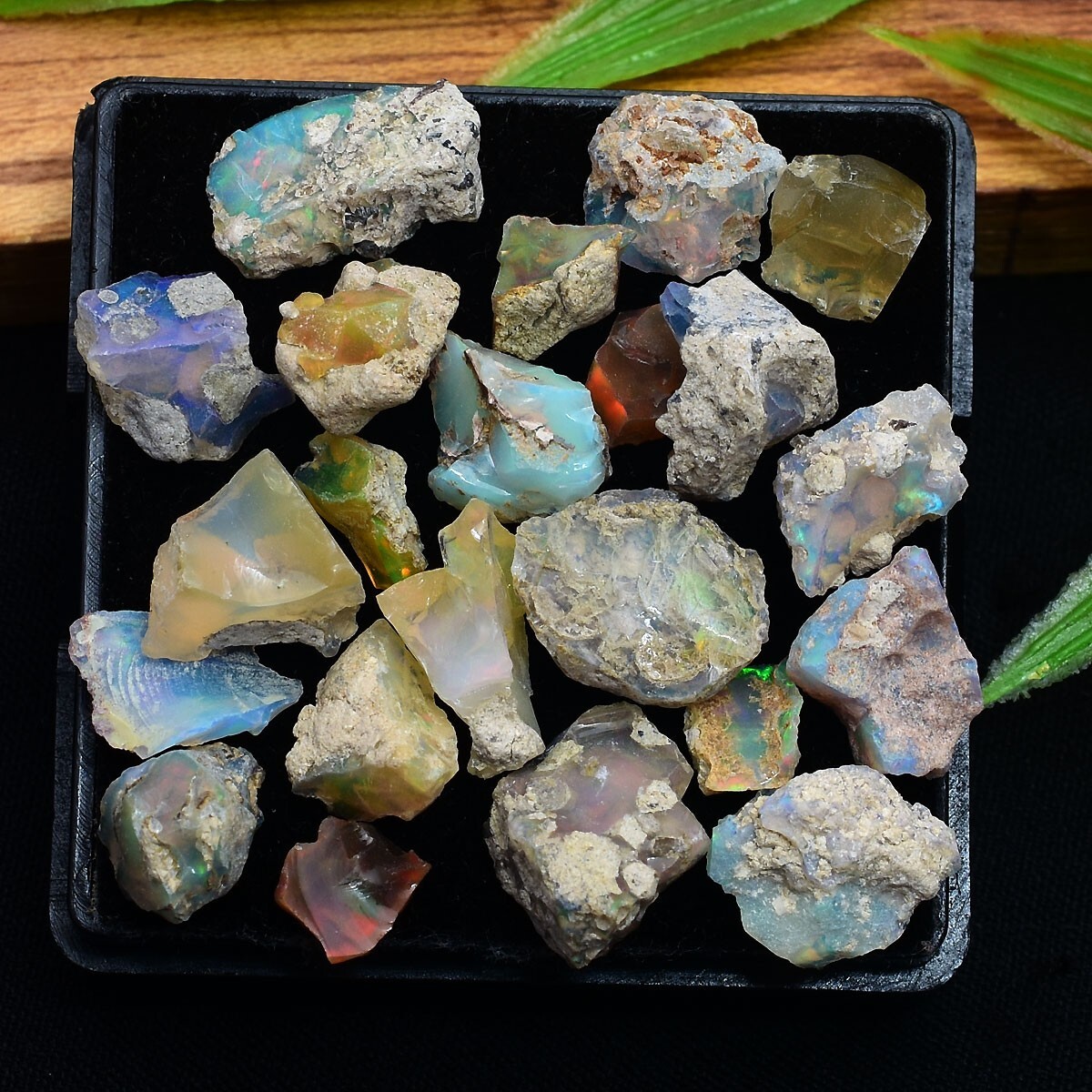 22 Pcs Natural Ethiopian Opal Rough 7mm-13mm Untreated Stunning Loose Gemstones