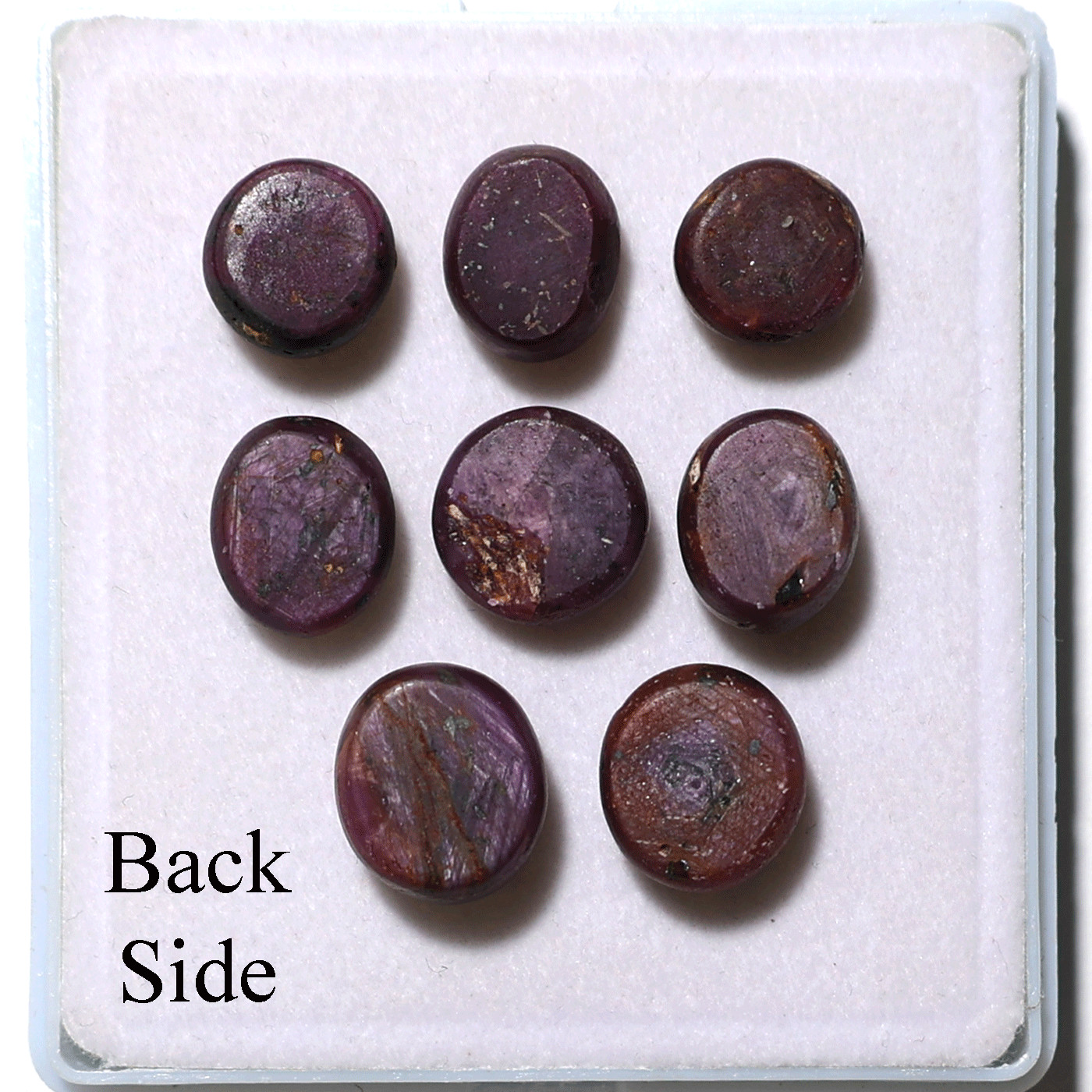 8 PC Cosmic Glow Star Ruby Cabochons – Silky Red Asterism – 10.6mm-13.5mm Parcel