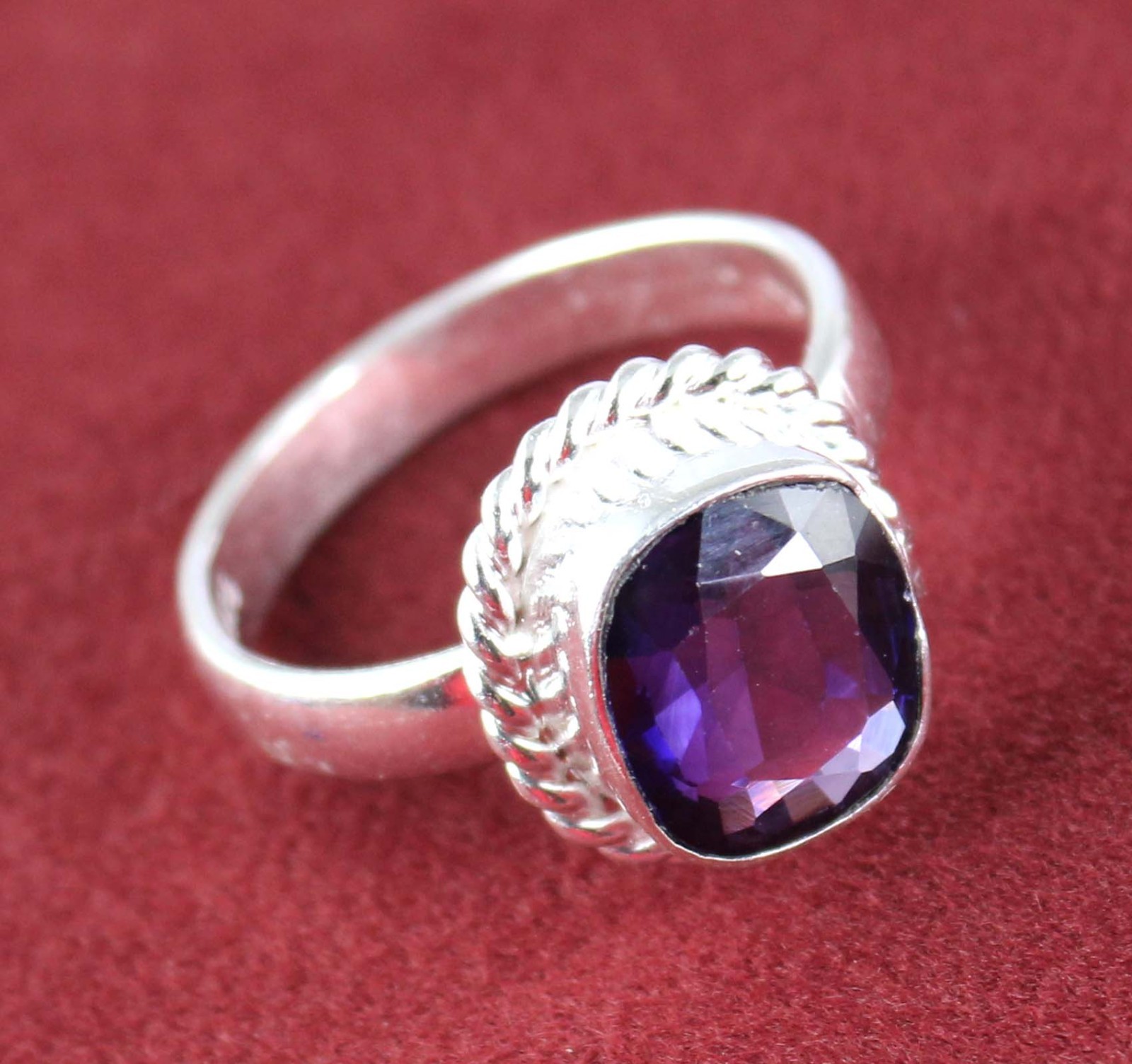 12.25 Ct Natural Boysenberry Sapphire Cushion Gems Certified Ring Memorial Day
