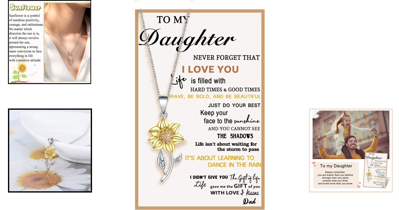 Lightweight Hypoallergenic Sunflower Necklace – Perfect Gift for Any Occasion