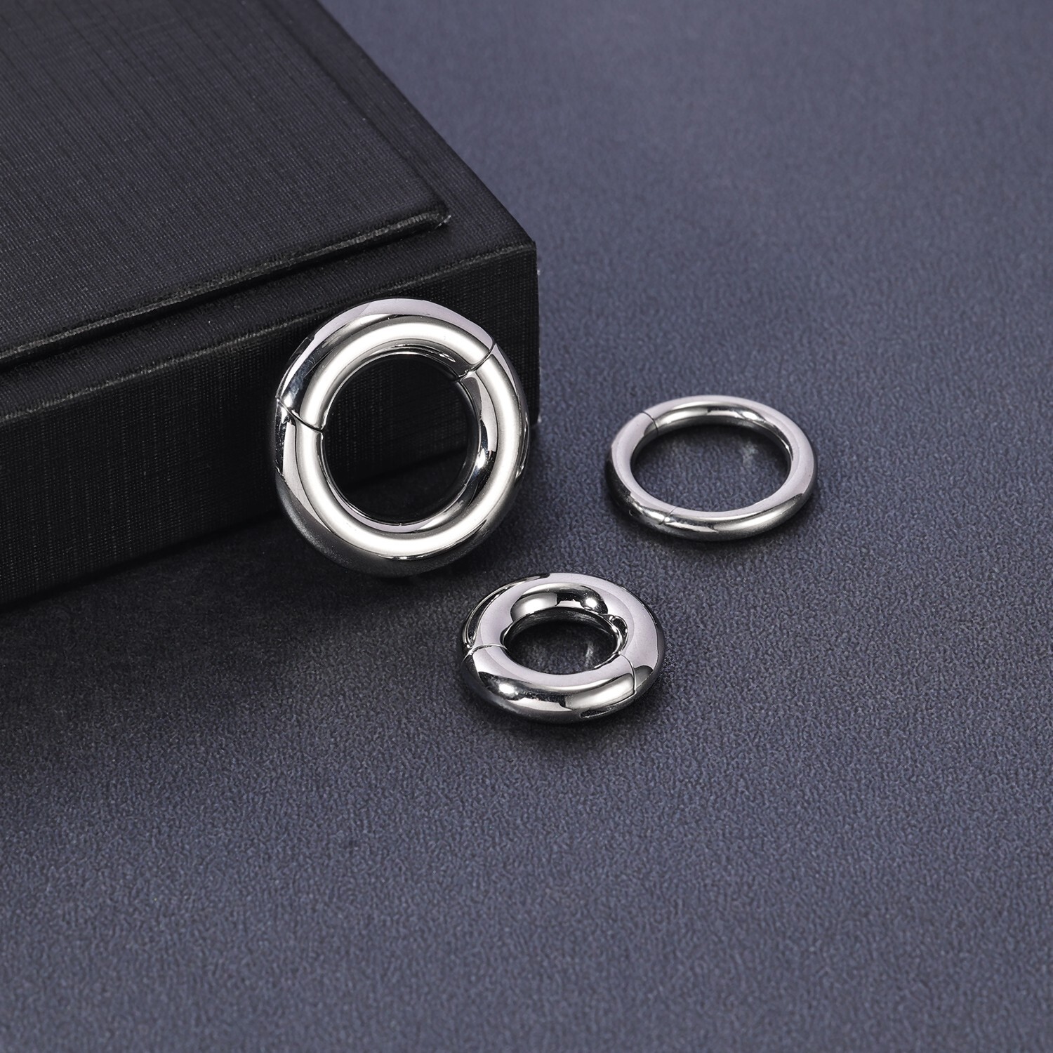 2G-12G Titanium Hinged Large Septum Ring Clicker Ear Gauge Hoop Earring Jewelry