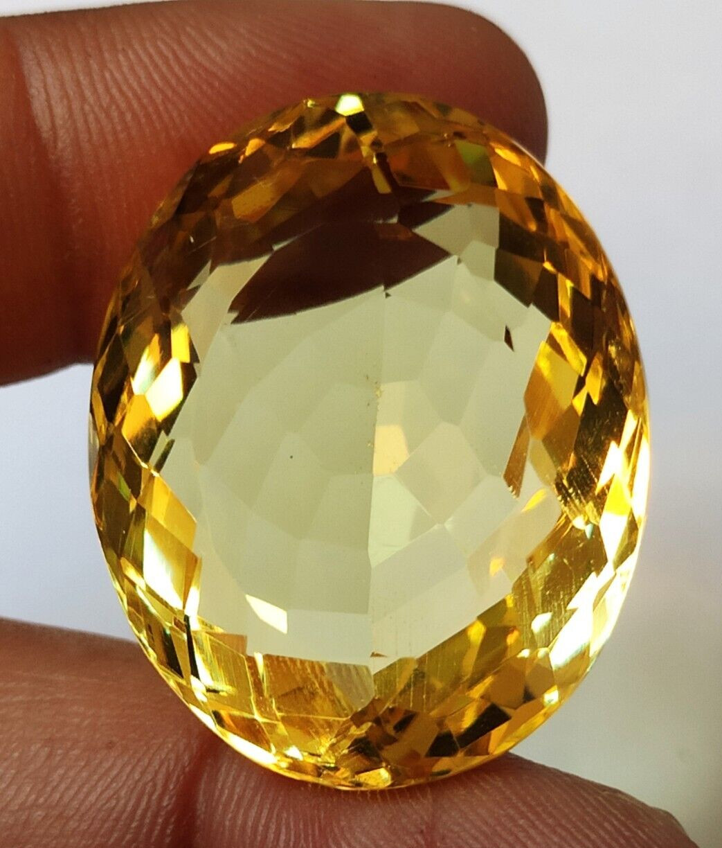 AAA+ Large Shiny Yellow Sapphire Oval Cut 76.60 Ct. Loose Gemstone @Pendant Gift