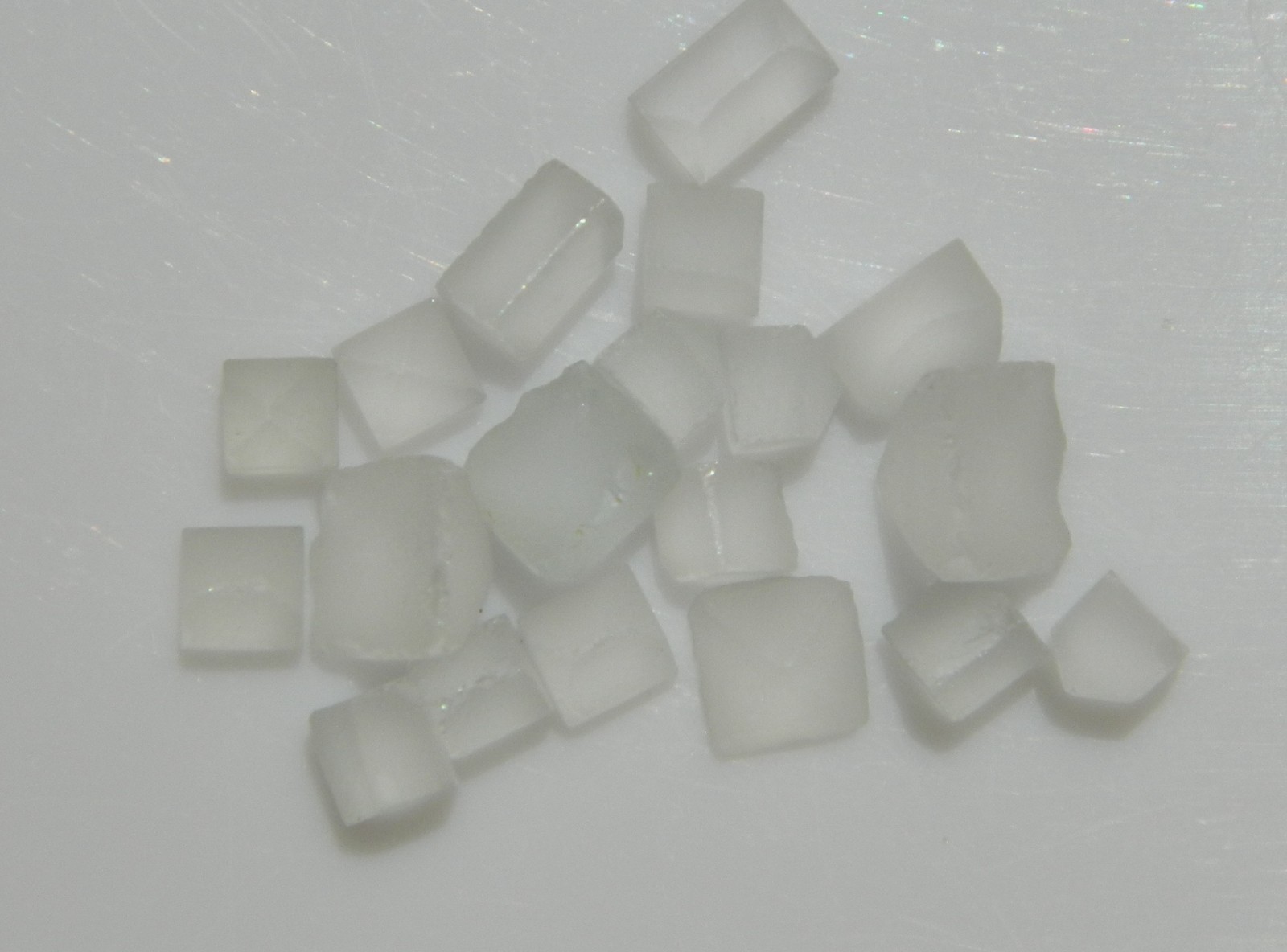 White Topaz IF Mix Cut Preforms For Faceting 12 Ct 19 pcs Clean Brazil MG T056