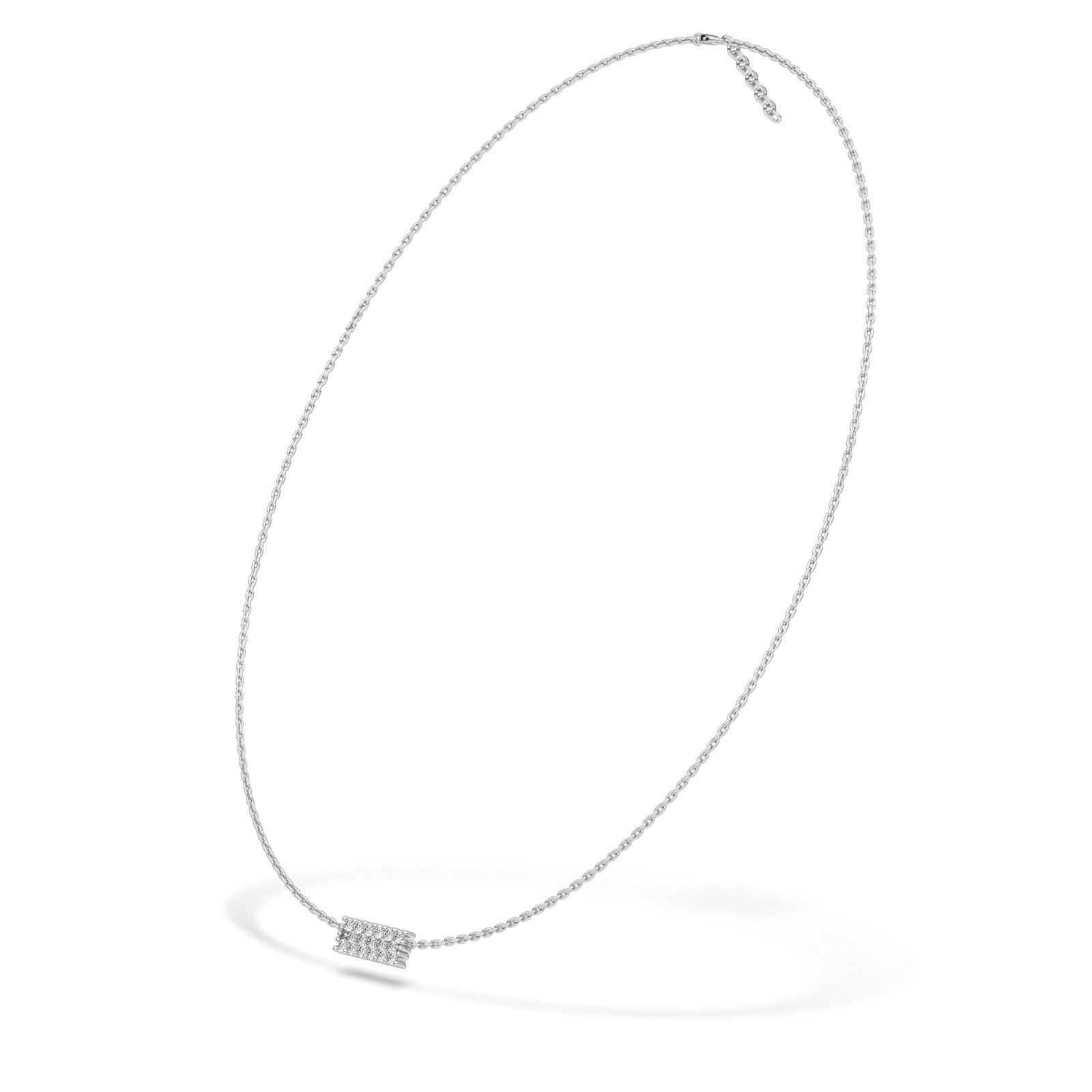 IGI Certified Round Cut Natural/Lab Grown Diamond Bar Necklace 10K 14K 18K Gold