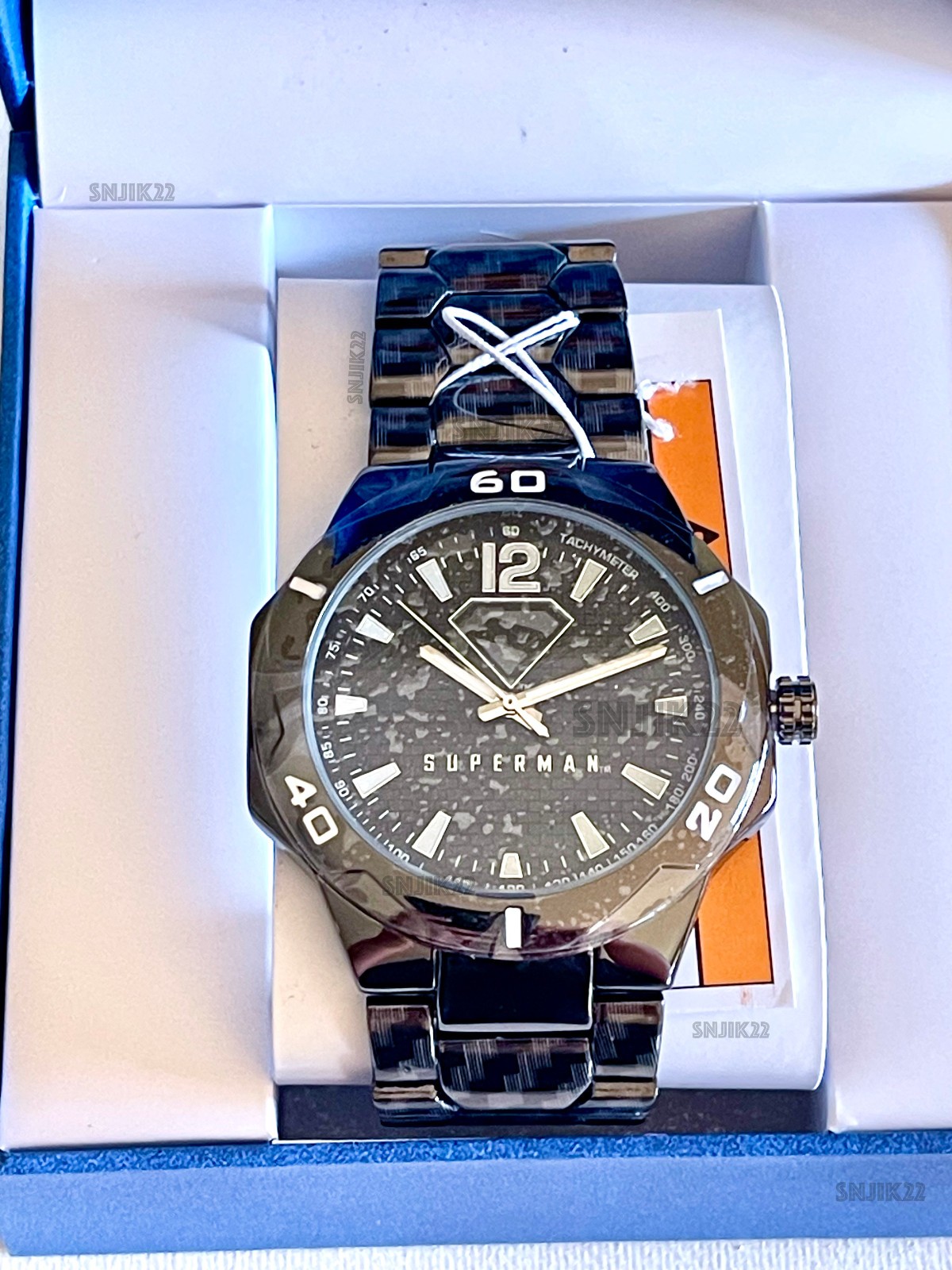 SUPERMAN DC Comics Accutime Collector’s Watch Gunmetal Finish 2025 (NEW IN BOX)
