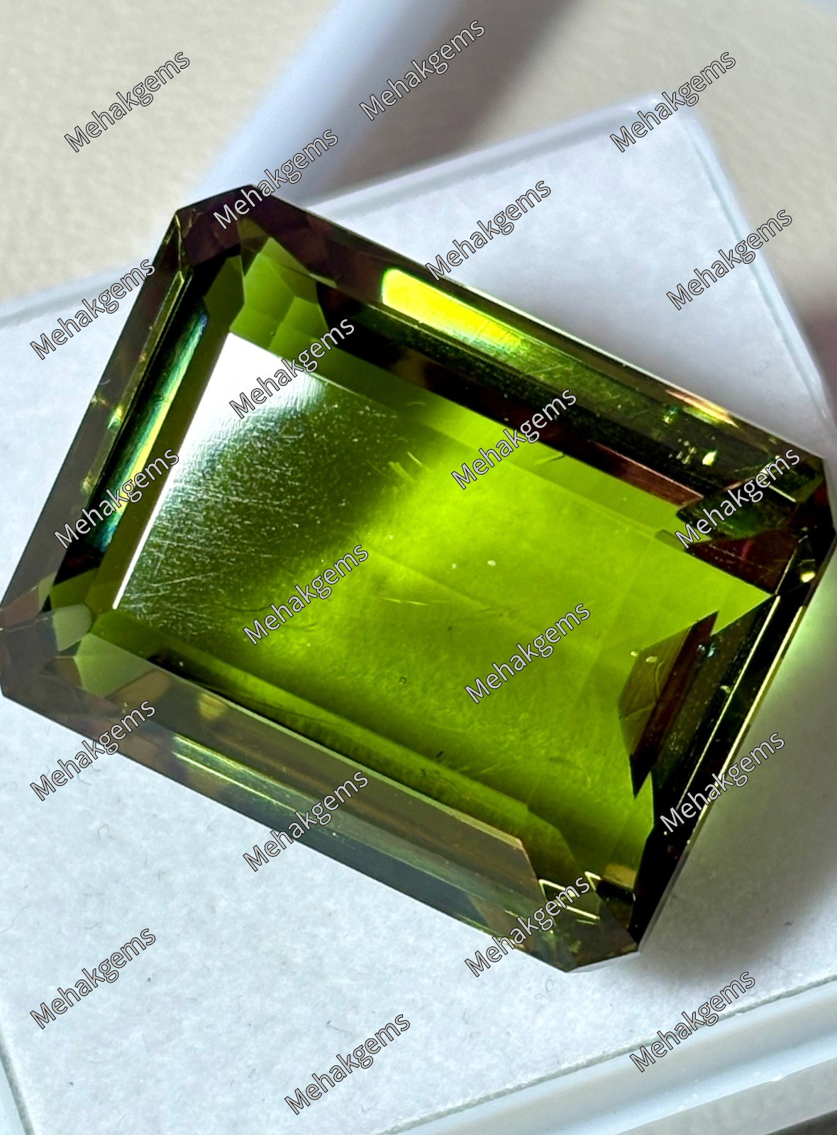 75 Carat Zultanite Gemstone, Emerald Cut Color Changing Diaspore, Statement