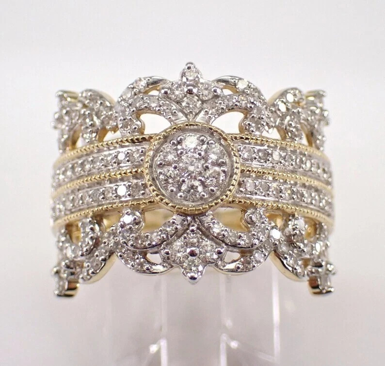 2Ct Round Lab Created Diamond Cocktail Engagement Ring 14K Two-Tone Gold Plated