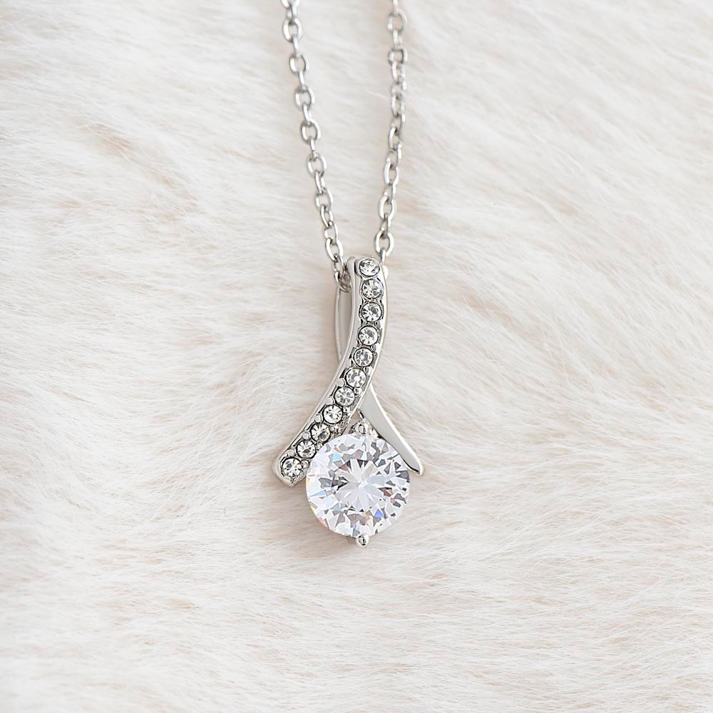 To My Wonderful Daughter Love Knot Necklace Gift, Birthday Gift from Mom