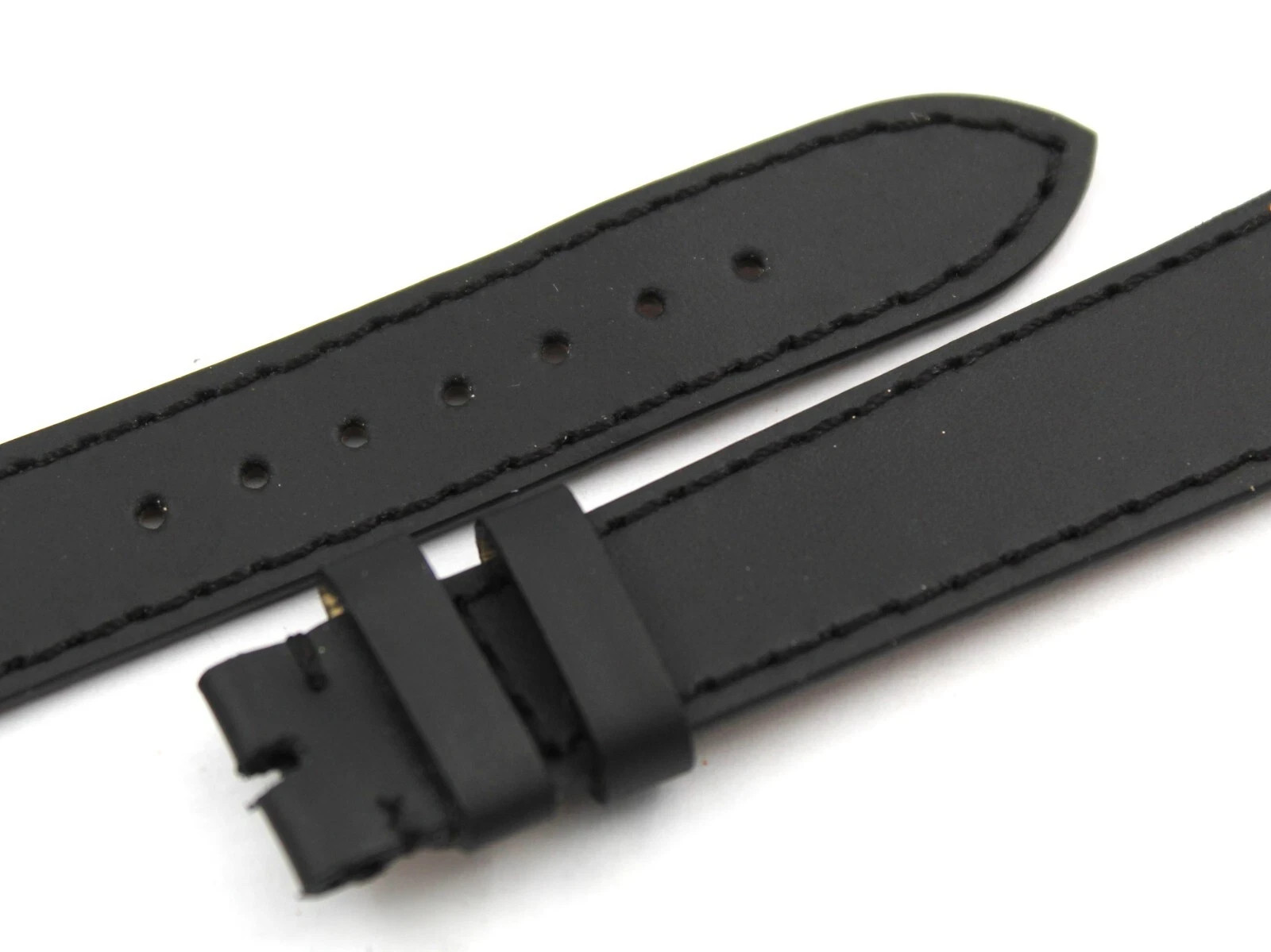 Handmade Genuine Black Leather Strap 16/14mm Handmade Made Italy Lady