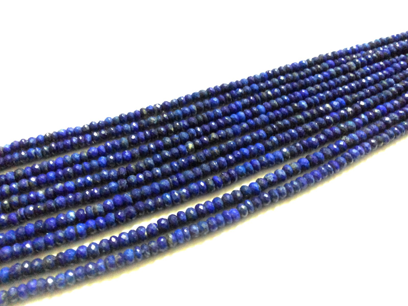 1 Strand Natural Lapis Lazuli Rondelle Faceted 5-6mm/6-7mm/7-7.5mm Beads 10″inch