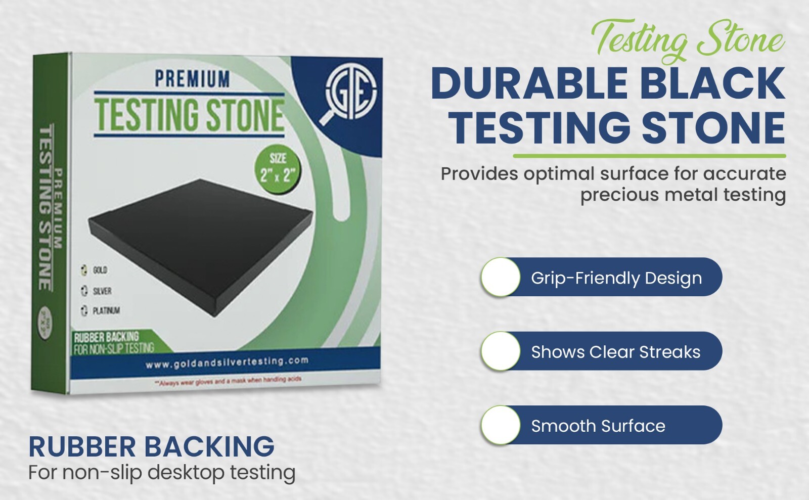 3 Jewelry Scratch Pad Test Stones Acids Solutions Gold Silver Precious Metals