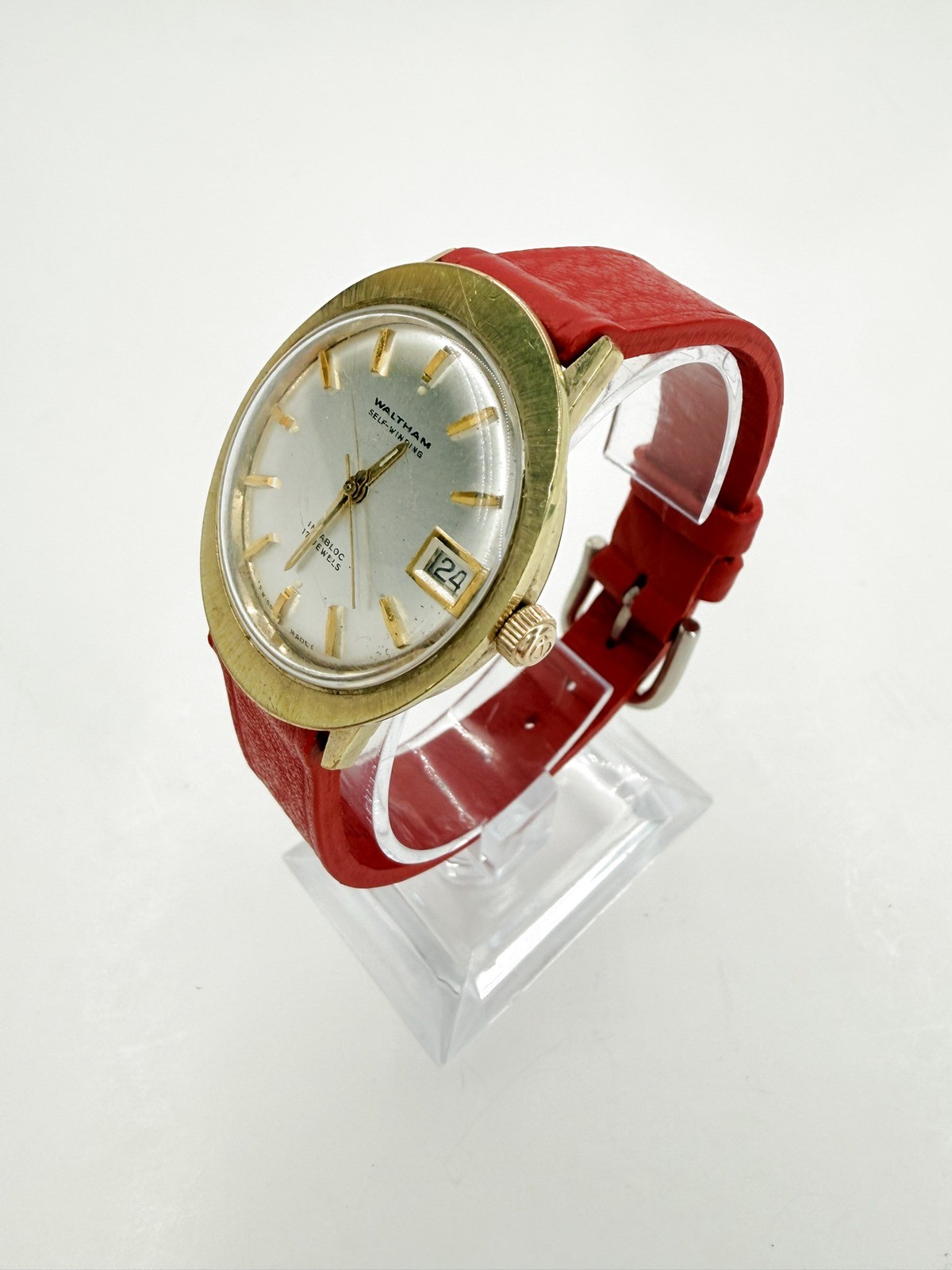 Vintage Waltham Self-Winding Incabloc 17 Jewels Automatic Gold Tone