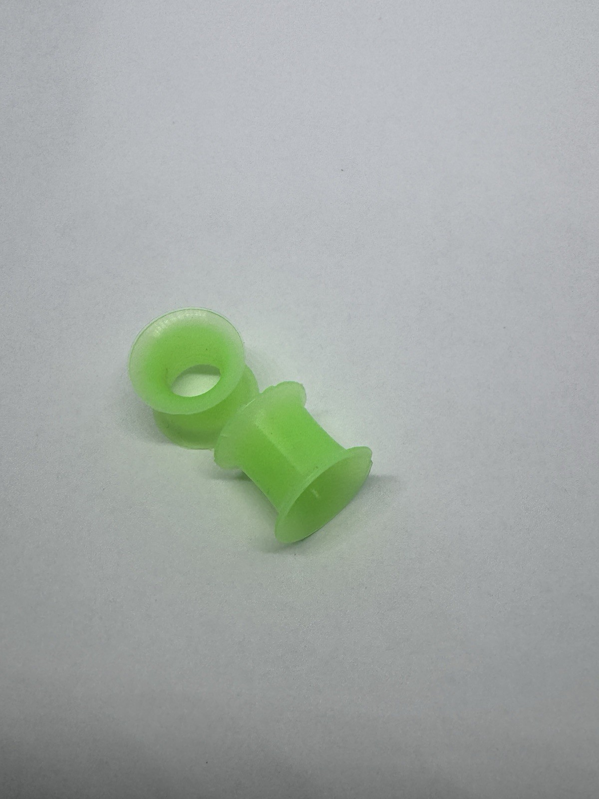 6 Pair 00g 10mm Silicone Gauges Long Wearable Tunnels 9mm Neon Green Neon Yellow