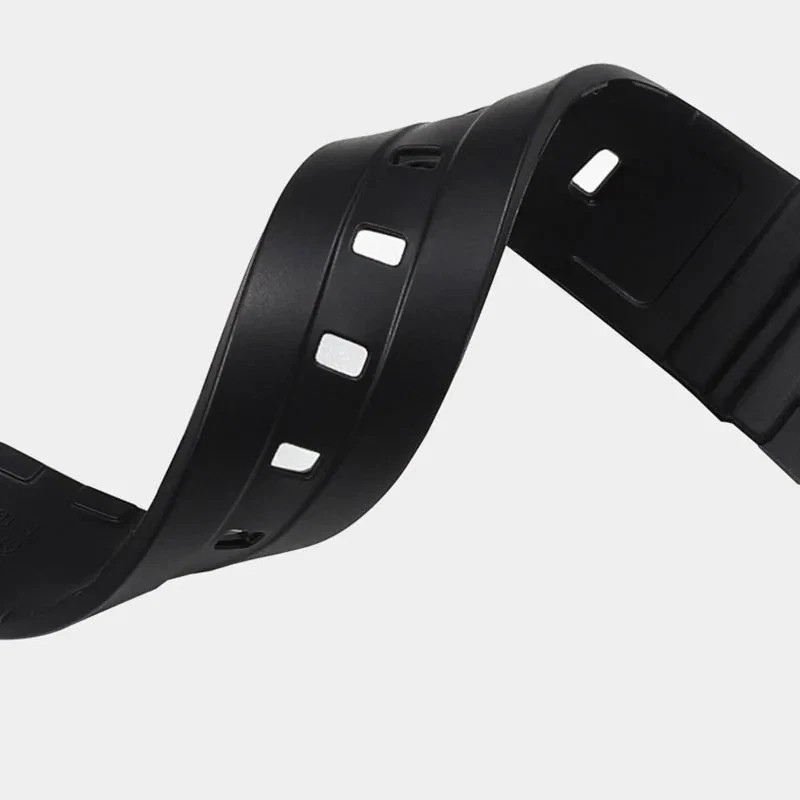 Rubber Resin Watch Strap for Ca.sio LA20WH-1B 14x10mm Black Convex Slim Band New
