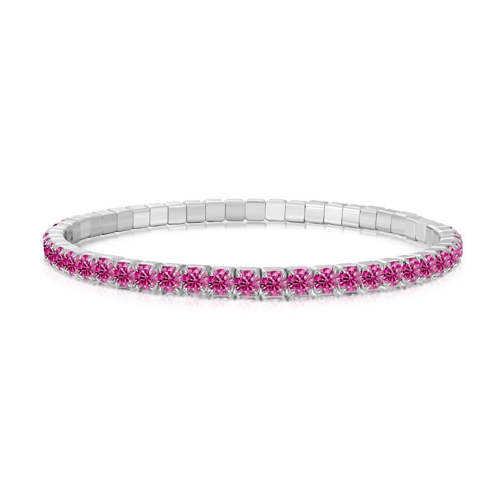 3mm Tennis Bracelet Multicolored 5A Cubic Zirconia S925 Silver for Women Jewelry