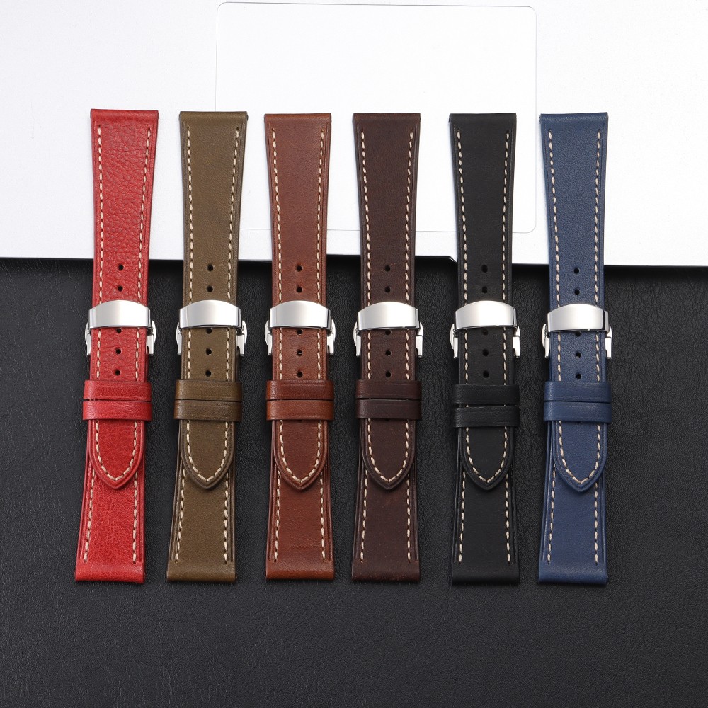 Replacement Leather Watch Band Genuine Watch Straps for Men Women Christmas Gift