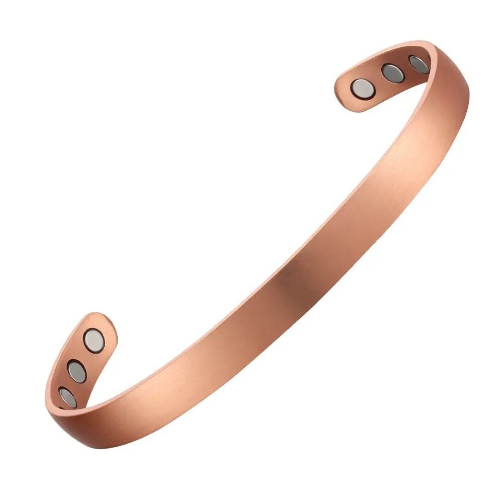 Pure Copper Magnetic Bracelet Solid Copper Arthritis Pain Relief Dome Cuff