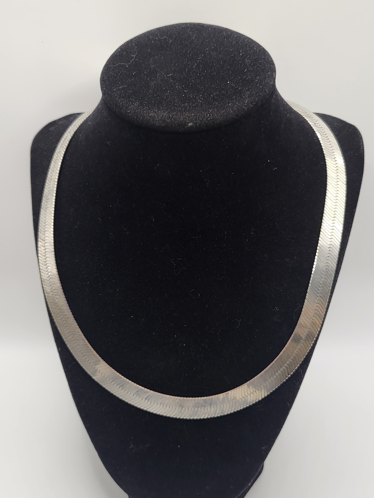 Solid 925 Sterling Herringbone 10.8MM Wide Necklace 20″ GLO Italy Necklace