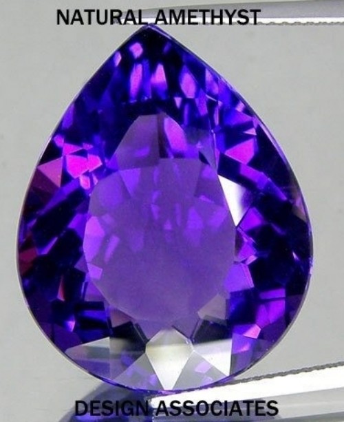 AFRICAN AMETHYST 10 x 7 MM PEAR CUT ALL NATURAL AAA