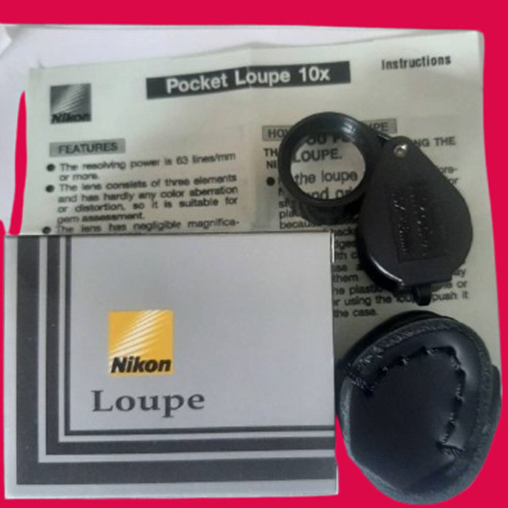 Nikon-A black Loupe lens 10x 18 mm.3-layer coated lensJewelry Amulet Magnifier