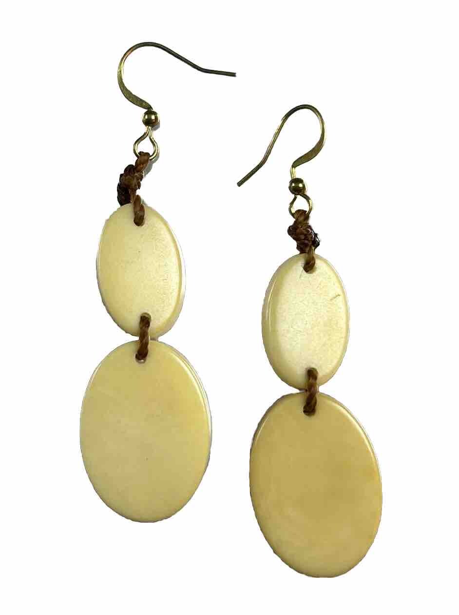 Fair Trade Tagua Nut Organic Earrings Jewelry (Sustainable & Eco-Friendly)