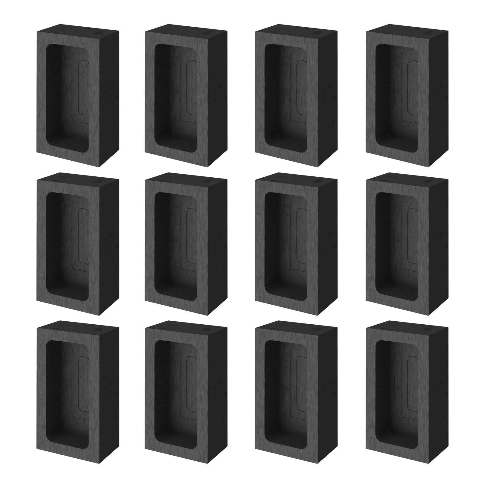 MMasters 1kg12 Pieces Premium Graphite Ingot Mold for Metal Casting HighPuri…