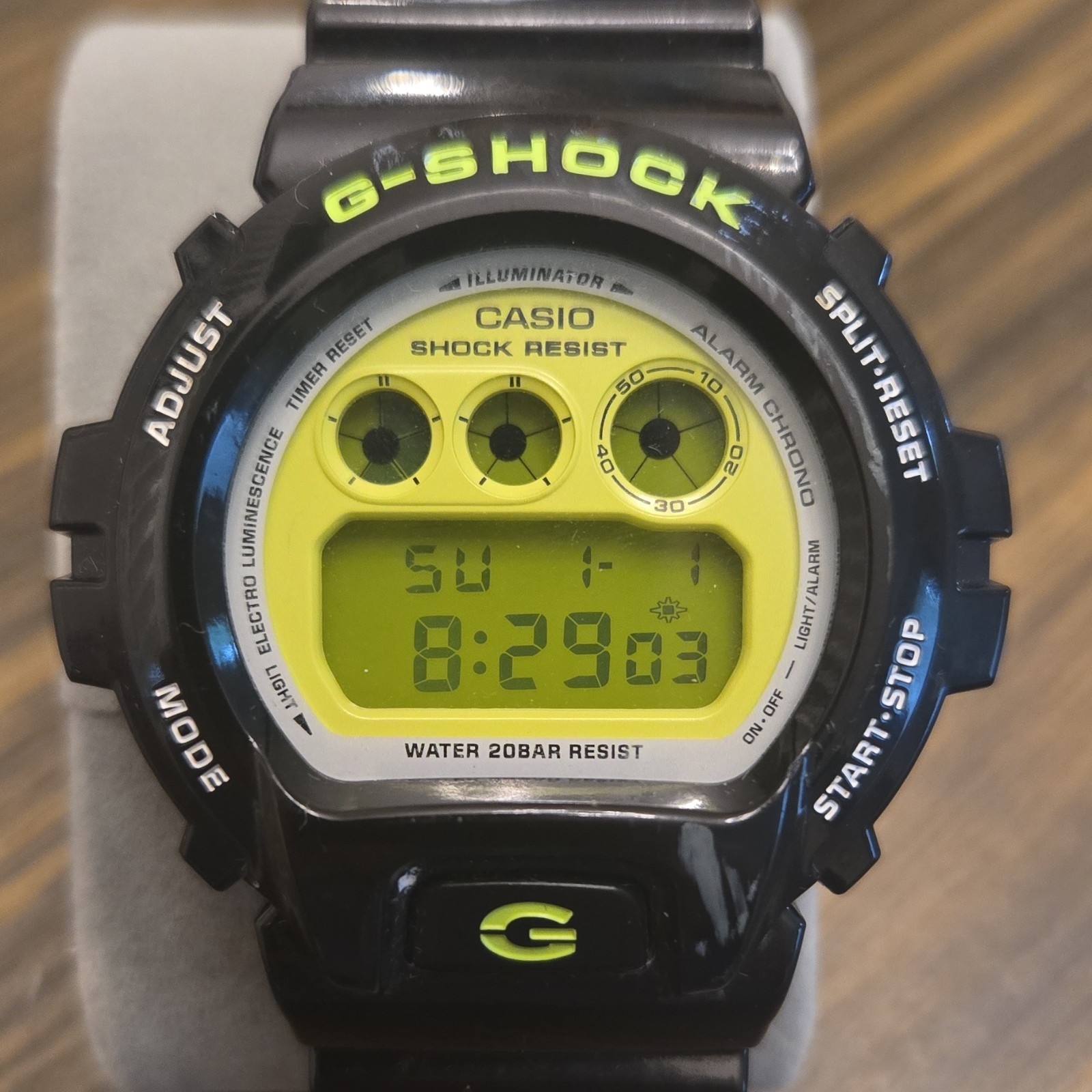 Casio G-SHOCK DW-6900CS Digital Shock Resistant 20BAR Black Lime Green