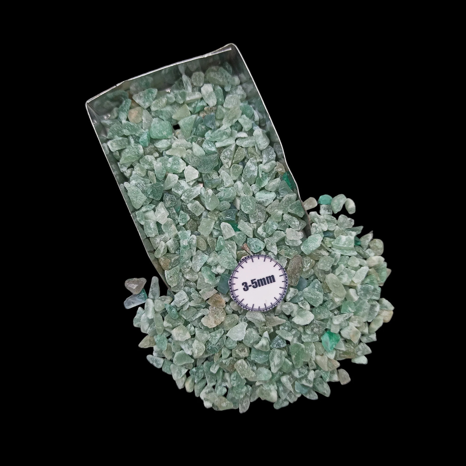 Green Mica Coarse Gemstone 3-5mm for Bottles Home Decor