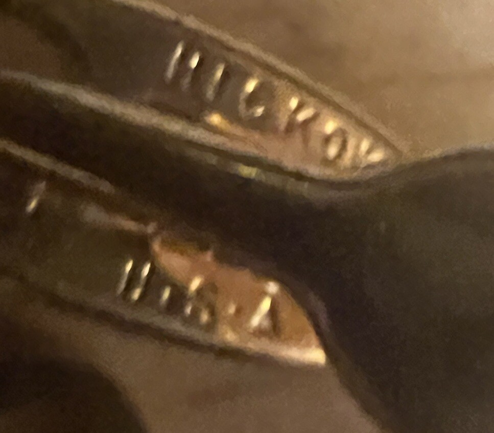 Vintage HICKOK USA FTie Pin Tack Clip Chain Unique Gold Tone 3 Rings