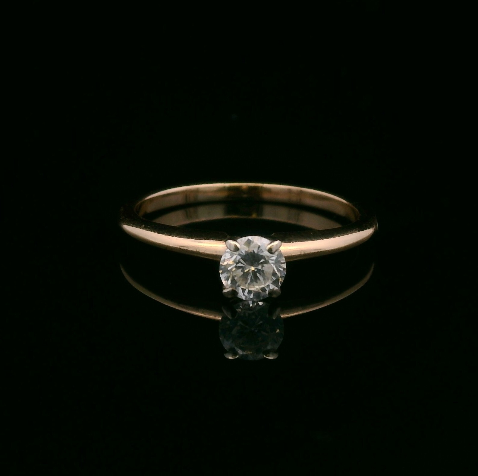 14KT Yellow Gold 0.38ct Diamond Ring – Size 6.75 – 1.95g