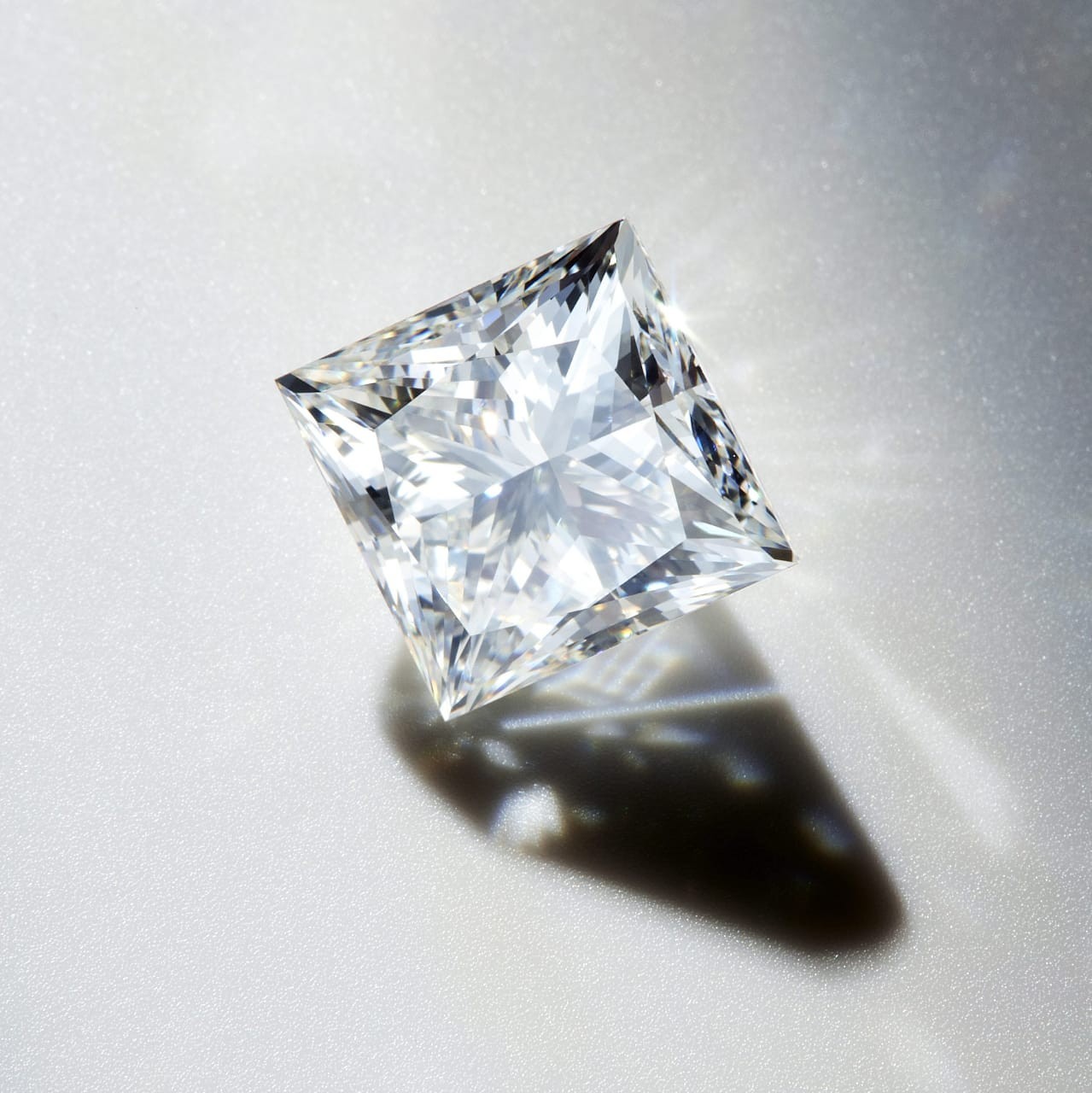 7.40 Ct Loose Moissanite Princess Cut 11.00 MM D Color, IF CLARITY Certified