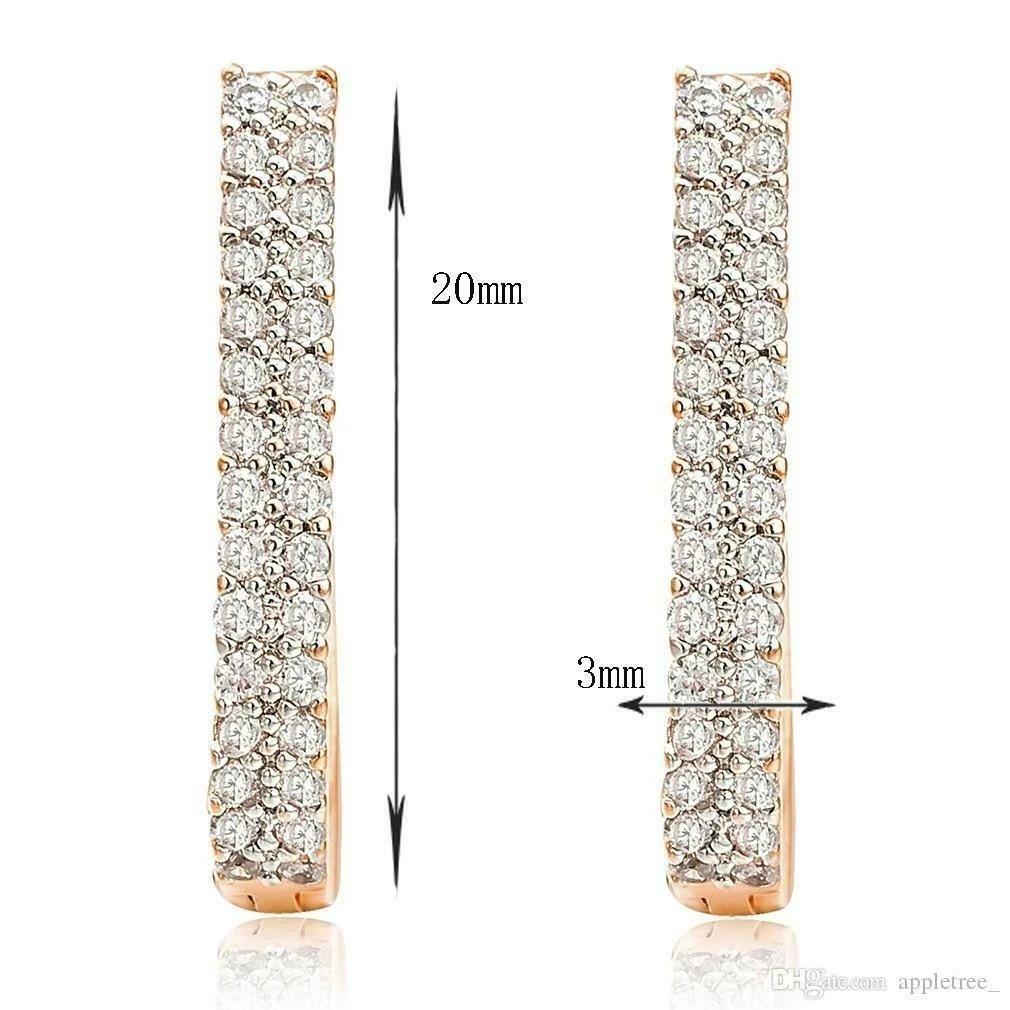 1 CT Real Brilliant Moissanite Beautiful Hoops Earrings 14K Yellow Gold Plated