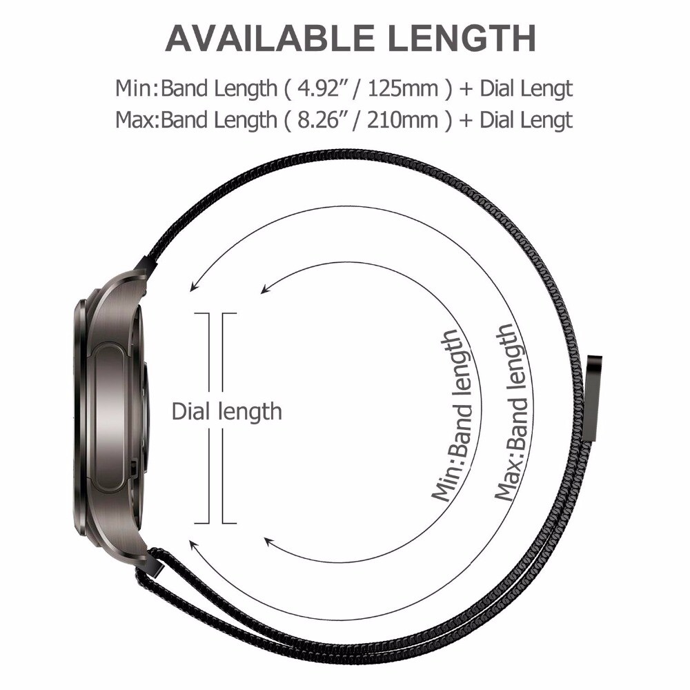 Correa De Acero inoxidable Reloj Galaxy 42/46mm Samsung Gear S3 20mm S2 Clásico