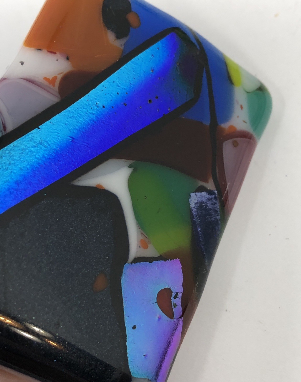 Dichroic Glass Brooch Pin Handcrafted Artisan