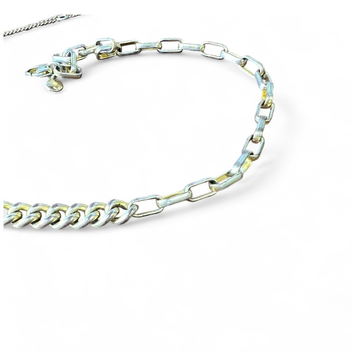 MADEWELL Necklace Chain Link Variation Style Mix of 2 Designs Women Short