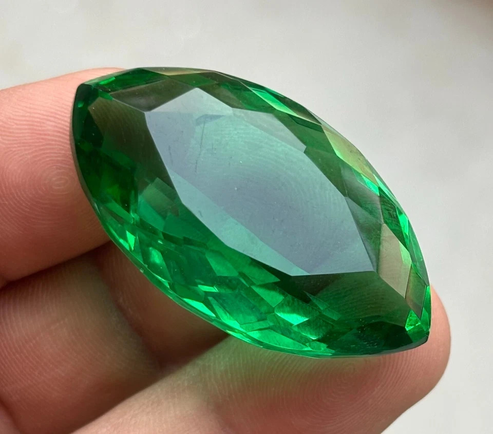 79 Ct Natural Colombian Emerald Green Marquise Cut Certified Loose Gemstone