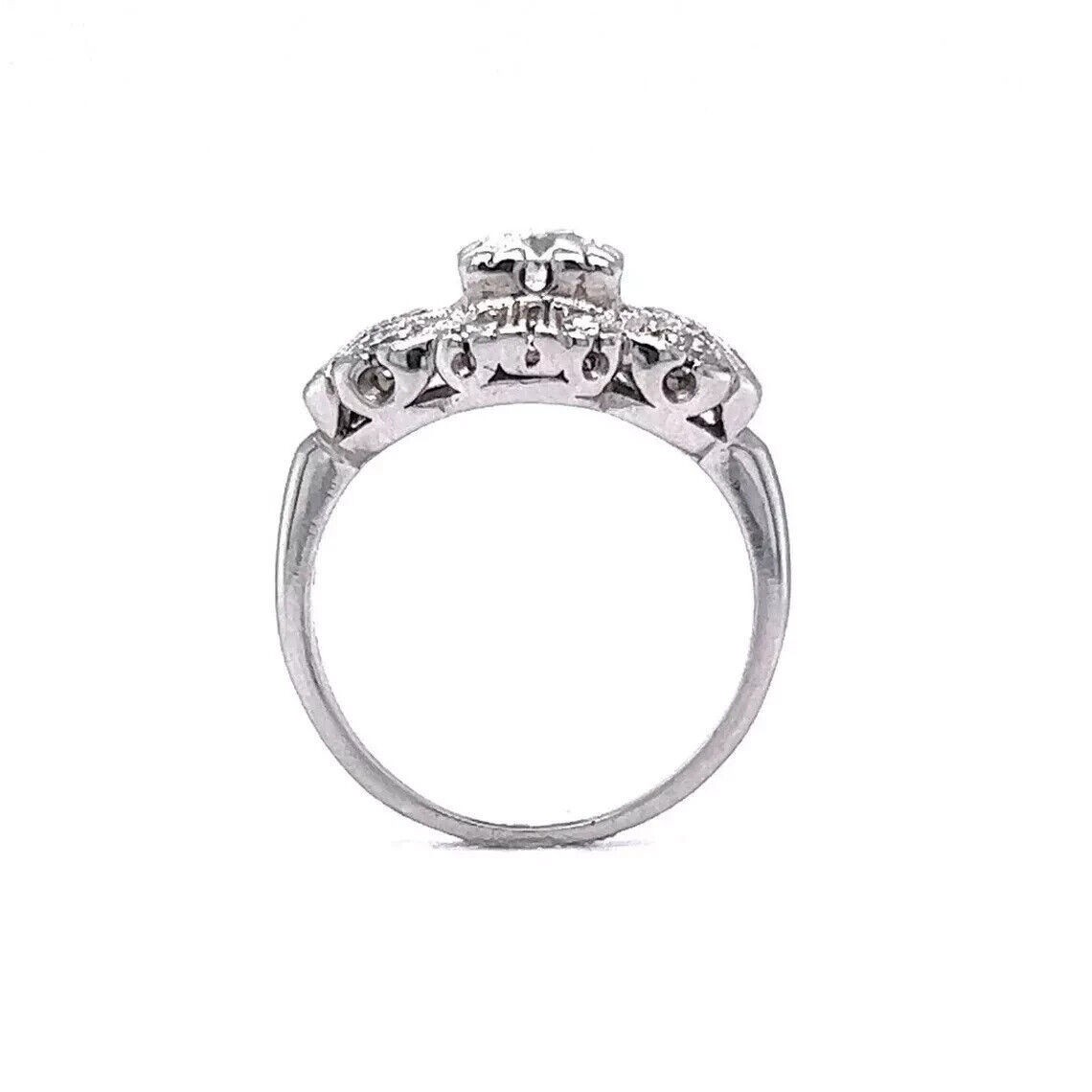 Retro Style 1Ct White Round Cut CZ Women’s Engagement Ring 925 Sterling Silver