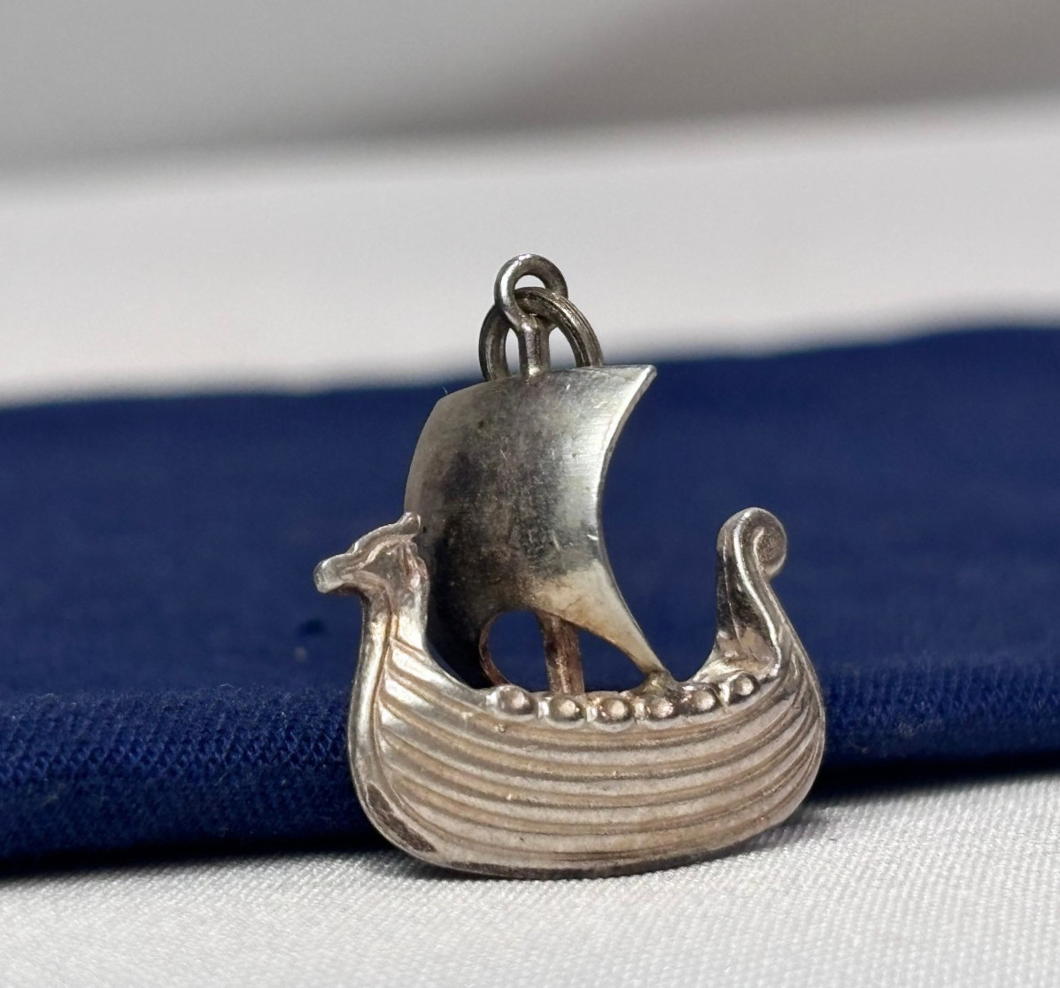 Sterling Silver VIKING SHIP Pendant 3.7 G Charm