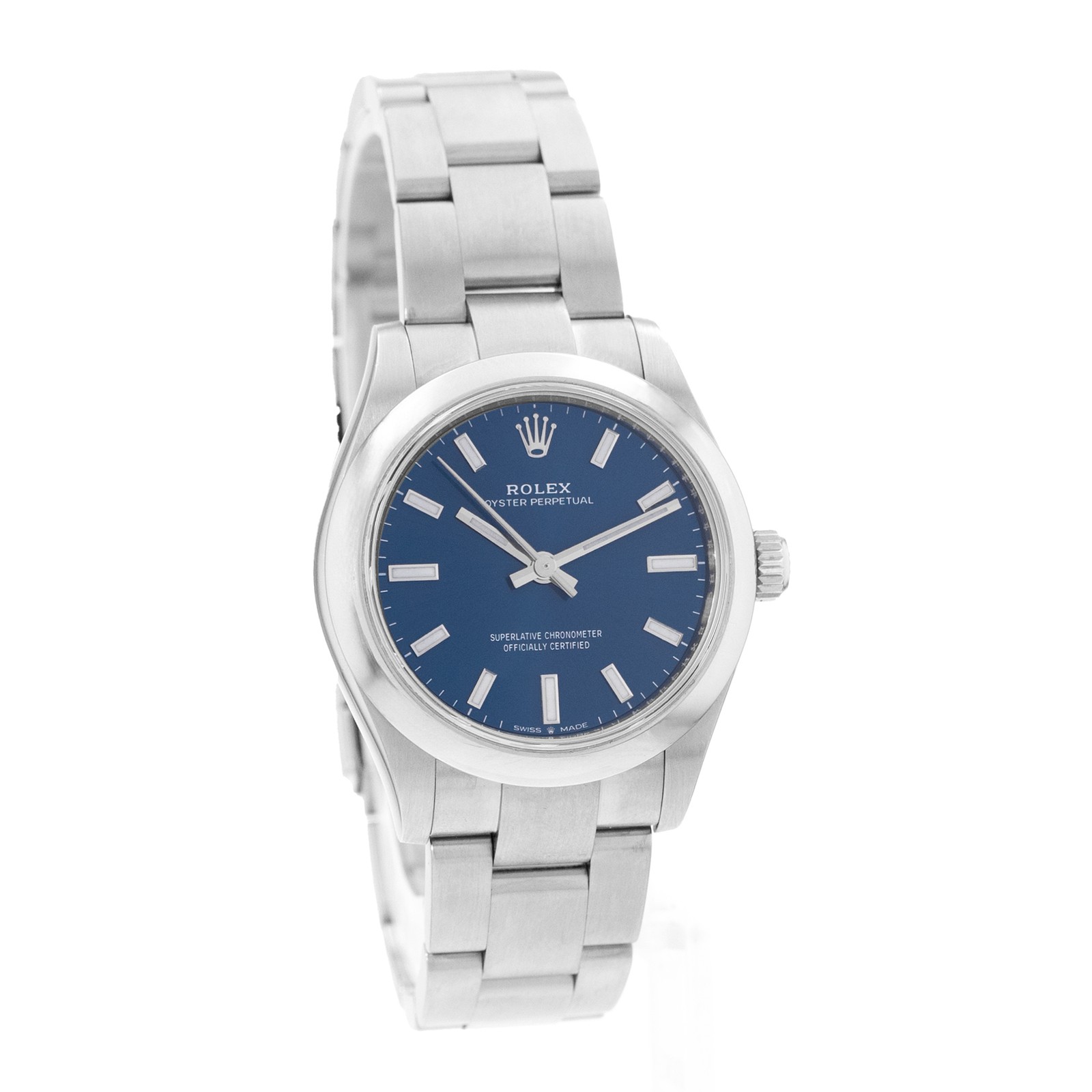 Rolex Oyster Perpetual 31 277200 Blue Dial Steel Automatic Mens Watch Card