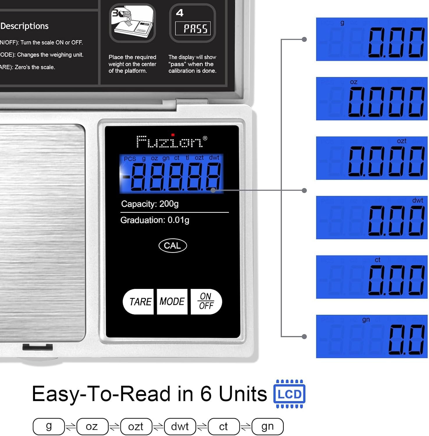 Mini 200g Digital Scale with Tare Function – Ideal for Travel, Food, and Herbs