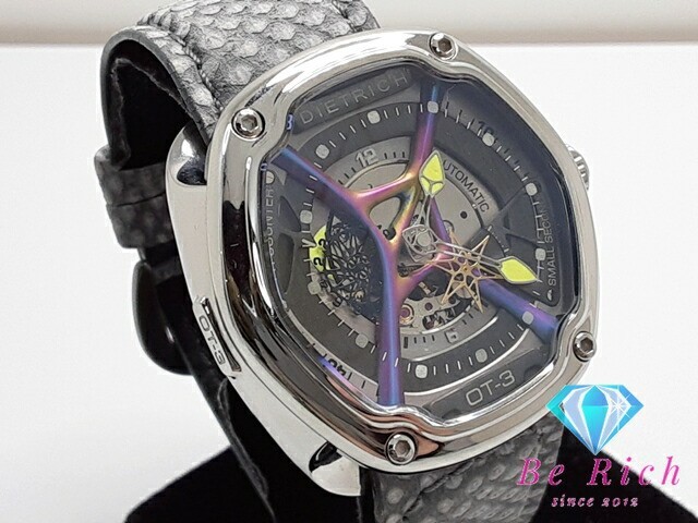 DIETRICH Organic Time OT-3 Automatic Men’s Watch Silver Gray SS Leather Analog